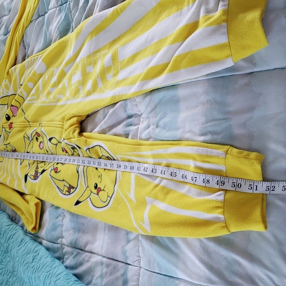 Pikachu Hooded Onsie Footless Pajamas Size L - Picture 8 of 12